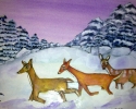 deer-800 11 x 15 Mixed Medium