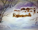 house-800 11 x 15 Mixed Medium